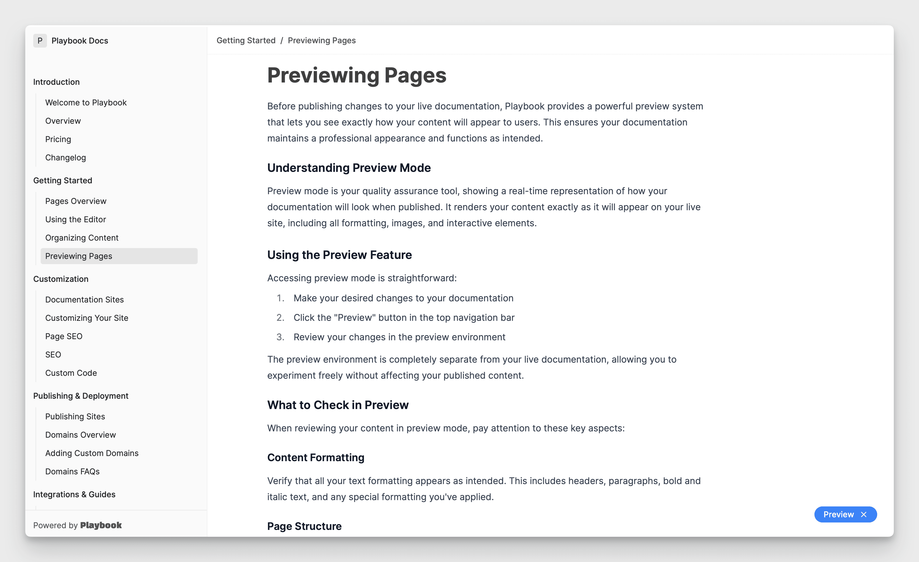 Page Preview