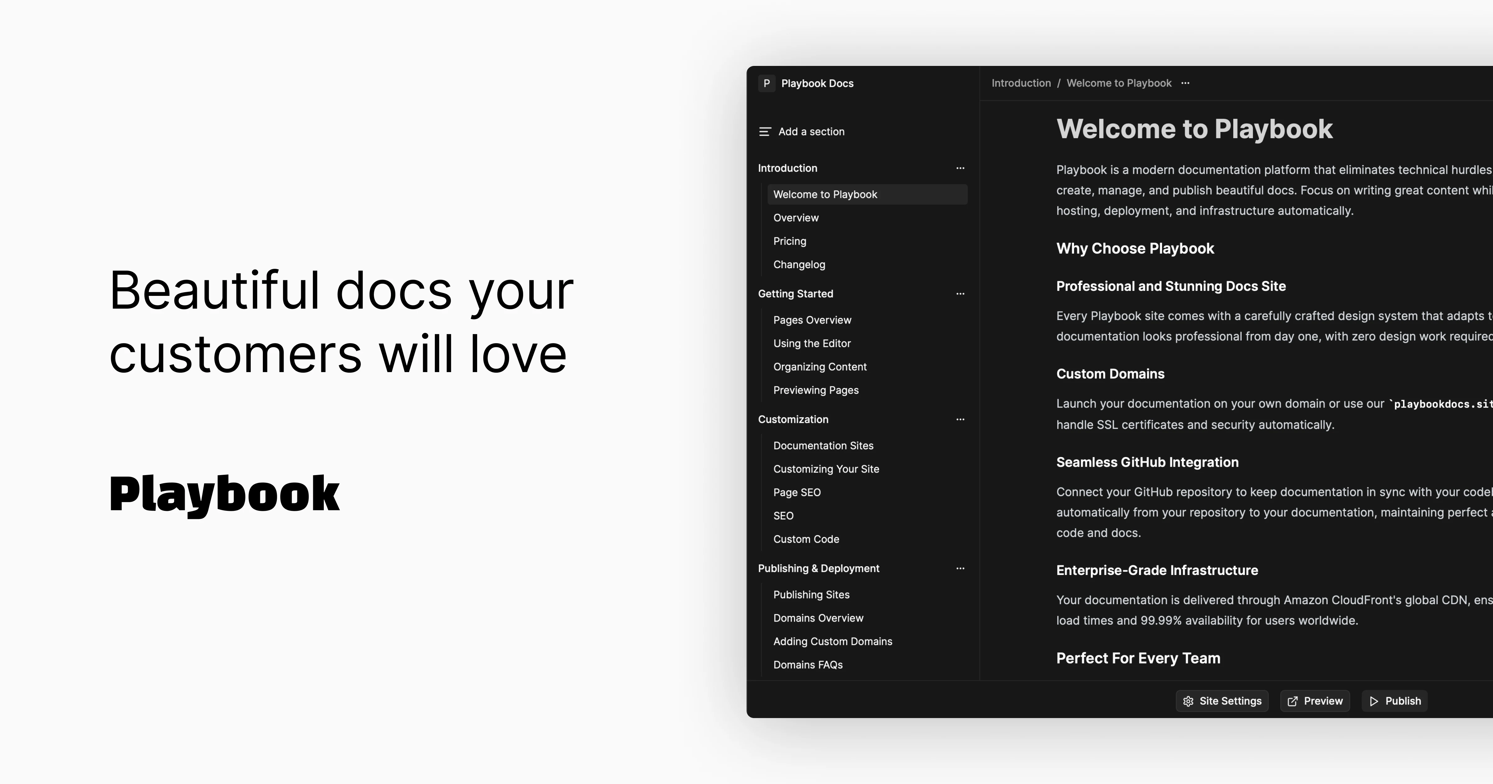 Playbook Docs Site